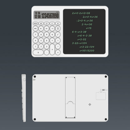 กระดานเขียนด้วยลายมือ LCD เครื่องคิดเลขสำนักงานพร้อมขาตั้ง, White