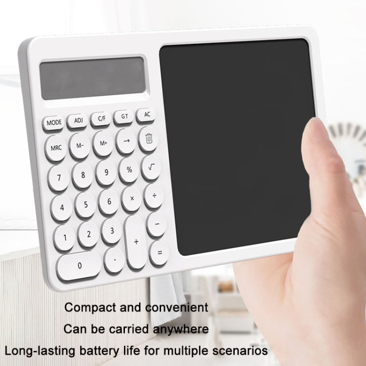 กระดานเขียนด้วยลายมือ LCD เครื่องคิดเลขสำนักงานพร้อมขาตั้ง, White