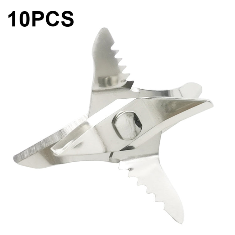 10 PCS CA-AD540 ถ้วยน้ำผลไม้ไฟฟ้าแบบพกพาใบมีดหกใบ, Six Leaf With Teeth