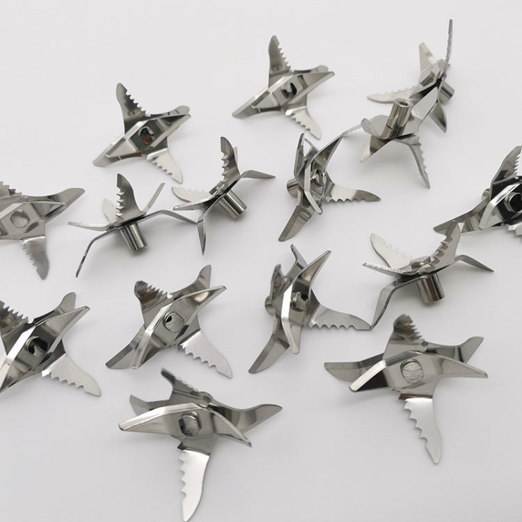 10 PCS CA-AD540 ถ้วยน้ำผลไม้ไฟฟ้าแบบพกพาใบมีดหกใบ, Six Leaf With Teeth