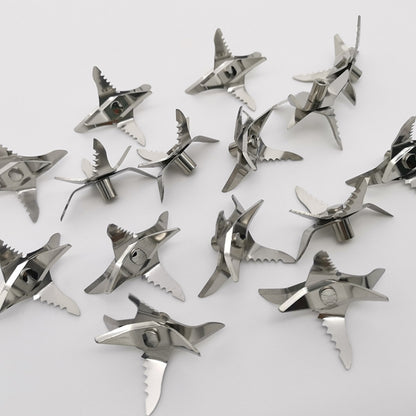 10 PCS CA-AD540 ถ้วยน้ำผลไม้ไฟฟ้าแบบพกพาใบมีดหกใบ, Six Leaf With Teeth