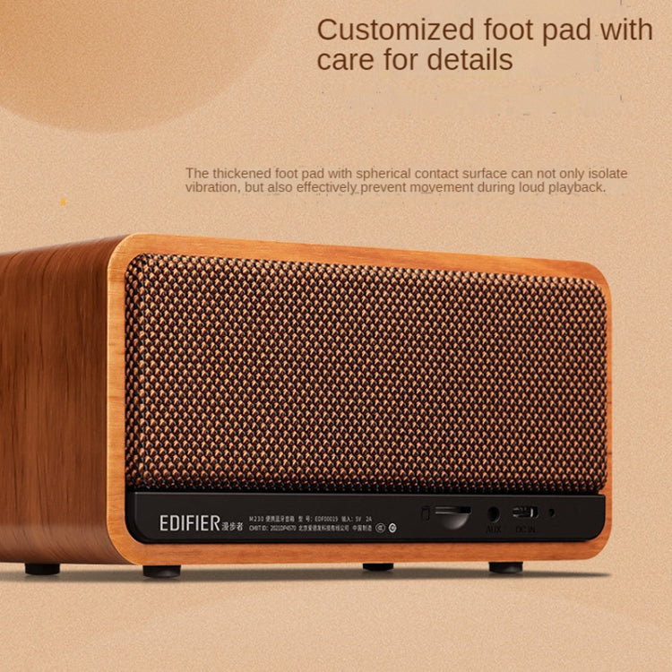 Edifier M230 Retro Classic Desktop แบบพกพาไร้สาย Bluetooth 5.0 ลำโพงไม้, M230