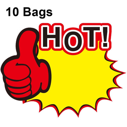 10 ถุง 21x15ซม. สติ๊กเกอร์ระเบิด ป้ายราคาสินค้า ป้ายราคาซุปเปอร์มาร์เก็ต, WM201, WM202, WM203, WM205, WM206, WM207, WM208, WM209, WM210, WM211, WM212, WM213