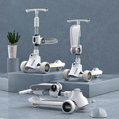 MIJIAQI 01 3 In 1 สกู๊ตเตอร์เด็กพับได้อเนกประสงค์พร้อมดนตรีและไฟ ข้อมูลจำเพาะ:, White Seat, Gray Seat, Pink Seat, Blue Seat, White, Gray, Pink, Blue