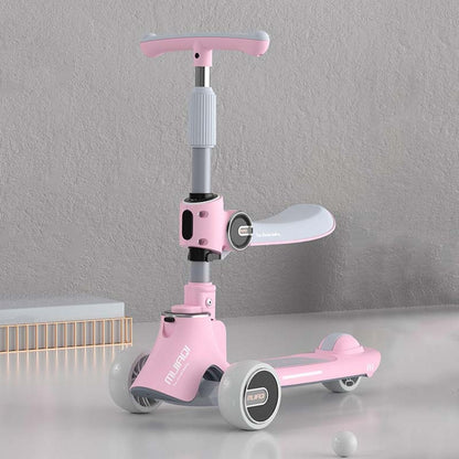 MIJIAQI 01 3 In 1 สกู๊ตเตอร์เด็กพับได้อเนกประสงค์พร้อมดนตรีและไฟ ข้อมูลจำเพาะ:, White Seat, Gray Seat, Pink Seat, Blue Seat, White, Gray, Pink, Blue