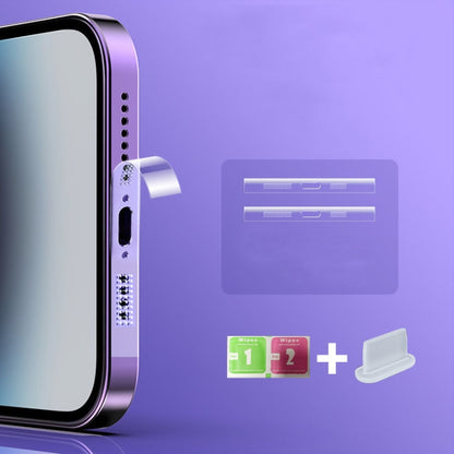 5 ชุด Soft Hydrogel Film Speaker Dust Net สำหรับ iPhone 14 iPhone 13 iPhone 12 Series ข้อมูลจำเพาะ:, 2pcs/set, 2pcs/set With Dust Plugs