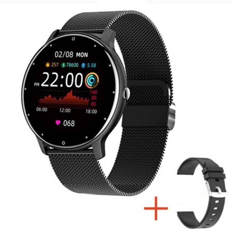 BW0223 อัตราการเต้นหัวใจ/ออกซิเจนในเลือด/ความดันโลหิต การตรวจสอบบลูทูธ Smart Calling Watch, Silicone Black, Silicone Blue, Silicone Pink, Silicone Beige, Mesh Black, Mesh Pink, Mesh Blue