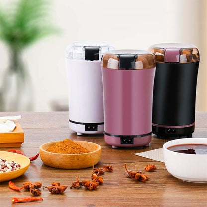 M150A เครื่องบดเมล็ดกาแฟไฟฟ้าขนาดเล็กแบบสเตนเลสสตีล, Spec:, US Plug (Purple), US Plug (Black), US Plug (White), EU Plug (White), EU Plug (Purple), UK Plug (White), UK Plug (Black), UK Plug (Purple)