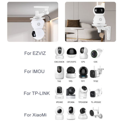 ขายึดพลาสติกแบบไม่ต้องเจาะสำหรับกล้องเฝ้าระวังแบบสวิง, For Swing-head Cameras