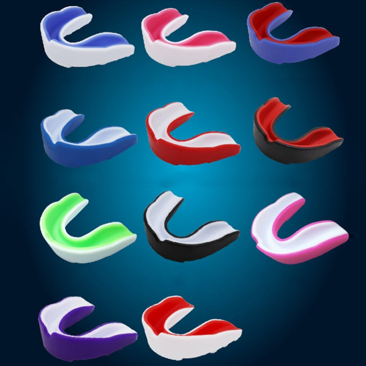 W003 2pcs Sanda Training Basketball Boxing Sports Mouth Guard EVA Braces, สไตล์:, Adult (White Green), Adult (White Red), Adult (Pink White), Adult (White Blue), Children (Black White), Children (Pink White), Children (Blue White), Adult (Black White) ...