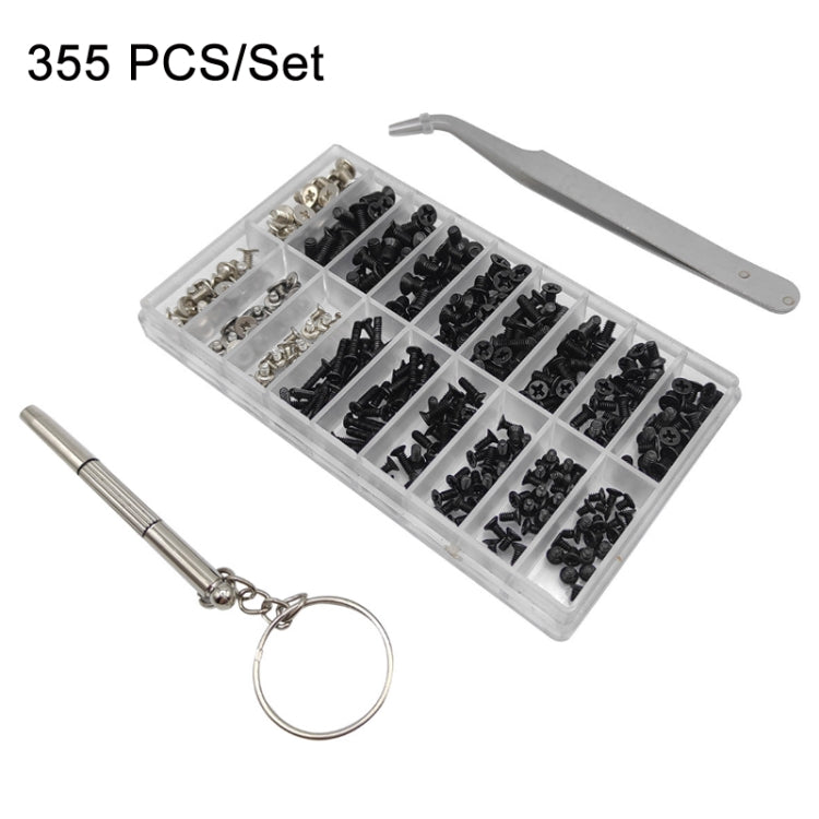 M2/M3/M2.5 ชุดสกรูอเนกประสงค์สำหรับแล็ปท็อป, 355 PCS/Set+Tweeter+Screwdriver