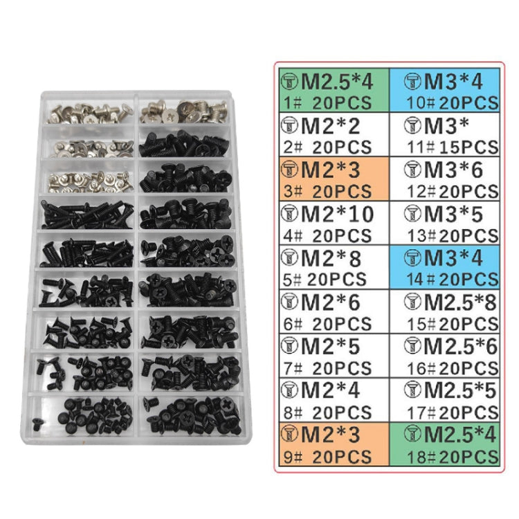 M2/M3/M2.5 ชุดสกรูอเนกประสงค์สำหรับแล็ปท็อป, 355 PCS/Set+Tweeter+Screwdriver