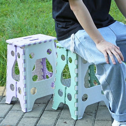 สะดวกพับบ้านสตูลแบบพกพาหนากลางแจ้ง, Green Small, Green Medium, Green Large, Violet Small, Violet Medium, Violet Large