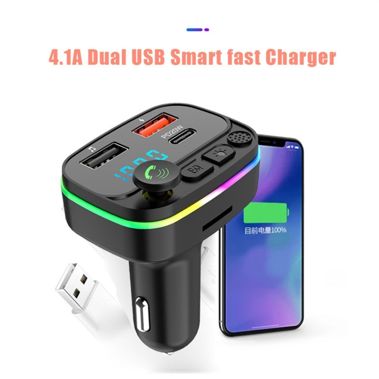 เครื่องเล่น MP3 Bluetooth แฮนด์ฟรีในรถยนต์เครื่องส่งสัญญาณ FM ในรถยนต์, P3-PD Fast Charging, P4-QC3.0