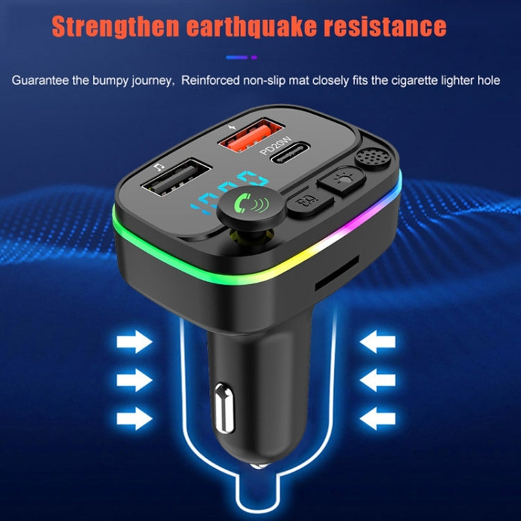 เครื่องเล่น MP3 Bluetooth แฮนด์ฟรีในรถยนต์เครื่องส่งสัญญาณ FM ในรถยนต์, P3-PD Fast Charging, P4-QC3.0