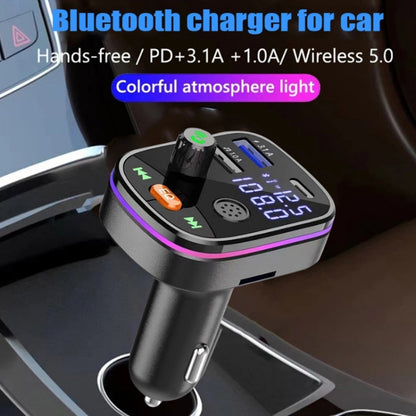 รถบลูทูธ MP3 พร้อมพอร์ต TYPE-C PD ชาร์จเครื่องส่งสัญญาณ FM, Q9, Q10