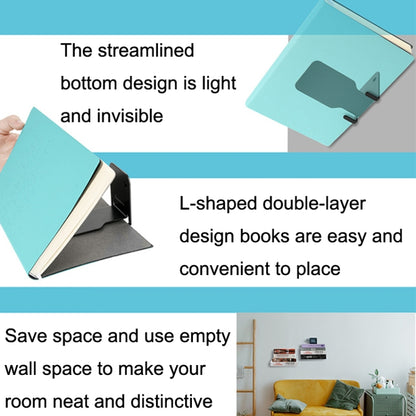 โครงยึดผนังชั้นวางหนังสือแขวนผนังสแตนเลสที่ซ่อนอยู่, Stainless Steel Shelf White