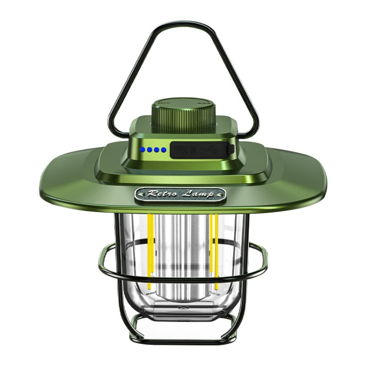 LY02 LED Retro Lantern Hand Tent Lamp USB Charging Light แคมป์ปิ้ง, LY02 White, LY02 Black, LY02 Green