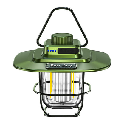 LY02 LED Retro Lantern Hand Tent Lamp USB Charging Light แคมป์ปิ้ง, LY02 White, LY02 Black, LY02 Green