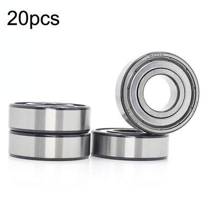 20pcs 15x35x11mm ตลับลูกปืนแบบร่องลึกมอเตอร์รถแบริ่งพิเศษ, 6202ZZ