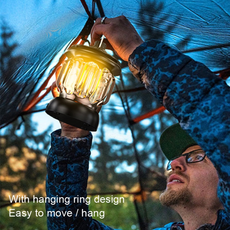 LH-B46 LED Retro Tent Light สะดวกชาร์จ USB ไฟตั้งแคมป์, LH-B46 White, LH-B46 Green, LH-B46 Black