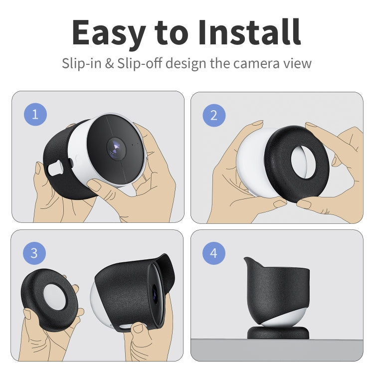 สำหรับฝาครอบป้องกันกันน้ำซิลิโคนกลางแจ้งของกล้อง Google Nest, For Google Nest White, For Google Nest Black