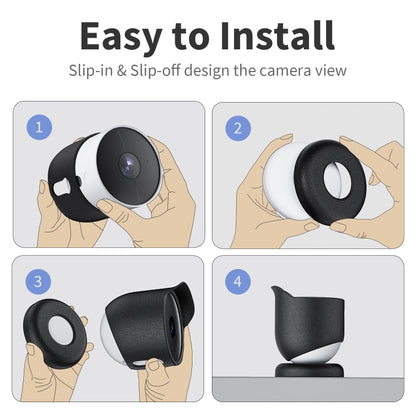 สำหรับฝาครอบป้องกันกันน้ำซิลิโคนกลางแจ้งของกล้อง Google Nest, For Google Nest White, For Google Nest Black