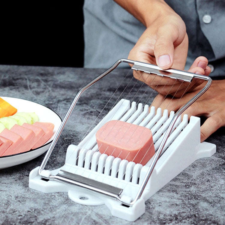 JA-958 2pcs Lunch Meat Ham Slicer เครื่องตัดผลไม้ในครัวเรือน Banana Sliced Kitchen Egg Cutter, JA-958 Ham Slicer (White), JA-958 Ham Slicer (Yellow)