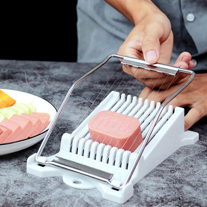 JA-958 2pcs Lunch Meat Ham Slicer เครื่องตัดผลไม้ในครัวเรือน Banana Sliced Kitchen Egg Cutter, JA-958 Ham Slicer (White), JA-958 Ham Slicer (Yellow)