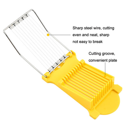JA-958 2pcs Lunch Meat Ham Slicer เครื่องตัดผลไม้ในครัวเรือน Banana Sliced Kitchen Egg Cutter, JA-958 Ham Slicer (White), JA-958 Ham Slicer (Yellow)