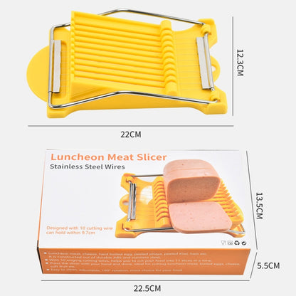 JA-958 2pcs Lunch Meat Ham Slicer เครื่องตัดผลไม้ในครัวเรือน Banana Sliced Kitchen Egg Cutter, JA-958 Ham Slicer (White), JA-958 Ham Slicer (Yellow)