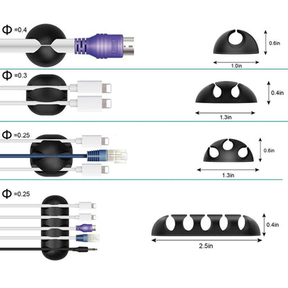 ชุดจัดการสายไฟปลอกสายเคเบิลพร้อมคลิปหนีบสายซิป, 5 In 1, 3 In 1 0.5m Kit, 4pcs Zipper Ties, 3 In 1 5m Kit