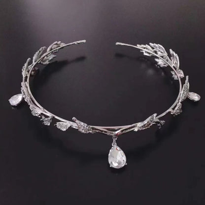 ใบเครื่องประดับหน้าผากมงกุฎผมวง Rhinestone Headdress, Rhinestone Headdress Silver, Rhinestone Headdress Gold