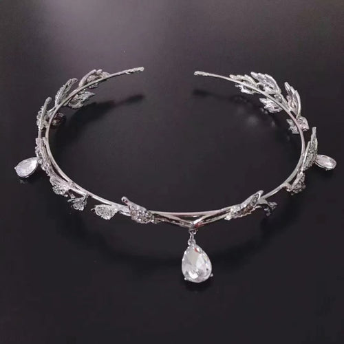 ใบเครื่องประดับหน้าผากมงกุฎผมวง Rhinestone Headdress, Rhinestone Headdress Silver, Rhinestone Headdress Gold