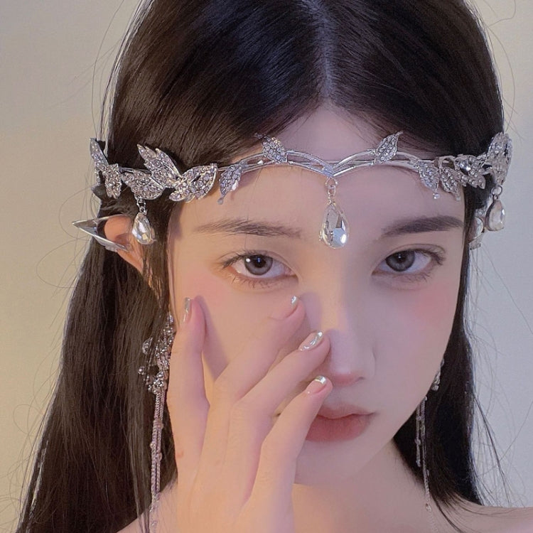 ใบเครื่องประดับหน้าผากมงกุฎผมวง Rhinestone Headdress, Rhinestone Headdress Silver, Rhinestone Headdress Gold