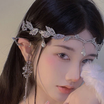 ใบเครื่องประดับหน้าผากมงกุฎผมวง Rhinestone Headdress, Rhinestone Headdress Silver, Rhinestone Headdress Gold