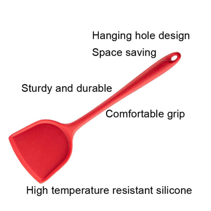 เครื่องครัวซิลิโคนทนอุณหภูมิสูงแบบไม่ติดกระทะ 2 ชิ้น สไตล์:, Spatula, Soup Spoon, Leak Spoon, Spaghetti Claw, Rice Spoon, Leak Shovel, Scrape, Brush, Food Clip
