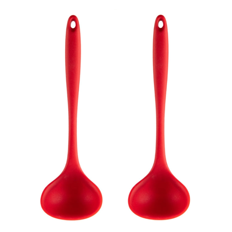 เครื่องครัวซิลิโคนทนอุณหภูมิสูงแบบไม่ติดกระทะ 2 ชิ้น สไตล์:, Spatula, Soup Spoon, Leak Spoon, Spaghetti Claw, Rice Spoon, Leak Shovel, Scrape, Brush, Food Clip