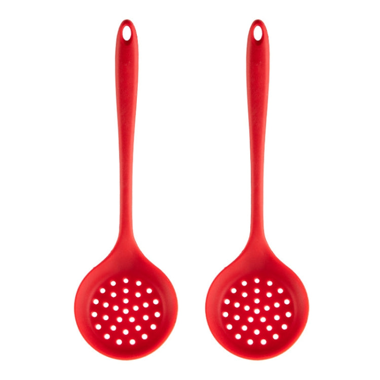 เครื่องครัวซิลิโคนทนอุณหภูมิสูงแบบไม่ติดกระทะ 2 ชิ้น สไตล์:, Spatula, Soup Spoon, Leak Spoon, Spaghetti Claw, Rice Spoon, Leak Shovel, Scrape, Brush, Food Clip