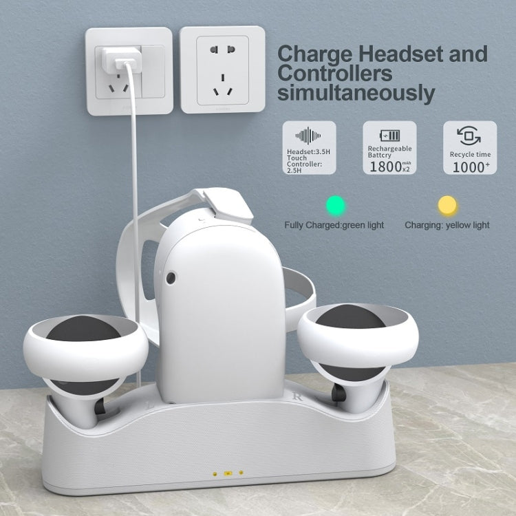 JYS OC003 สำหรับ Oculus quest 2 VR แว่นตา Grip ที่ชาร์จฐานแม่เหล็ก, Magnetic Base Charger