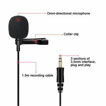สำหรับ Rode Wireless Camera Lavalier Microphone ความยาว 1.5m, LM16