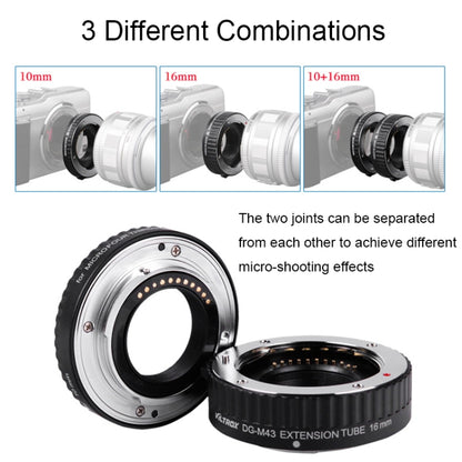 สำหรับกล้อง Panasonic/Olympus VILTROX DG-M43 ชุดวงแหวนมาโครวงแหวนระยะใกล้อัตโนมัติ