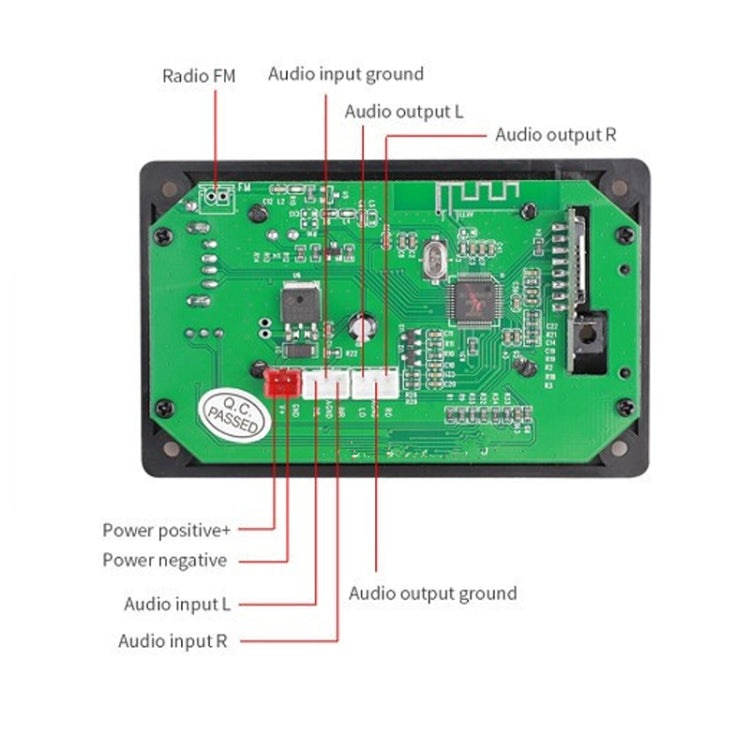 116BT LCD เนื้อเพลงแสดงบลูทูธโมดูลแอมพลิฟายเออร์ MP3 ถอดรหัสคณะกรรมการ, 116BT