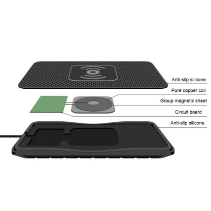 C3 15W Car QI Wireless Charger Launch Pad แผ่นกันลื่น, C3 Type-C Interface
