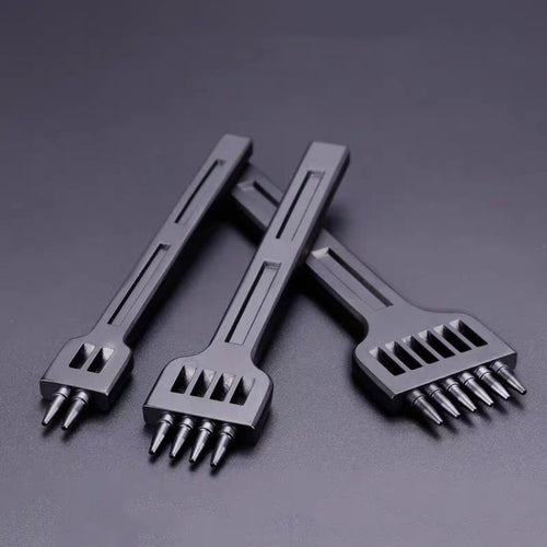 ER061 DIY มือเย็บหนังรอบ Punch เครื่องมือ โลหะผสมเหล็กพลาทูนวิ่งสไตล์:, 4mm Set, 5mm Set, 6mm Set, 4mm-2 Holes, 4mm-4 Holes, 4mm-6 Holes, 5mm-2 Holes, 5mm-4 Holes, 5mm-6 Holes, 6mm-2 Holes, 6mm-4 Holes, 6mm-6 Holes