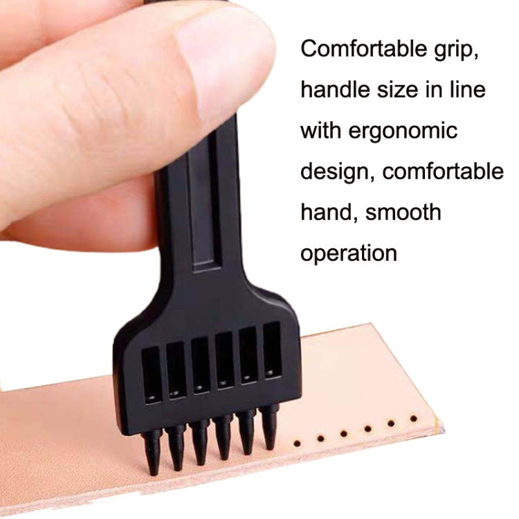 ER061 DIY มือเย็บหนังรอบ Punch เครื่องมือ โลหะผสมเหล็กพลาทูนวิ่งสไตล์:, 4mm Set, 5mm Set, 6mm Set, 4mm-2 Holes, 4mm-4 Holes, 4mm-6 Holes, 5mm-2 Holes, 5mm-4 Holes, 5mm-6 Holes, 6mm-2 Holes, 6mm-4 Holes, 6mm-6 Holes