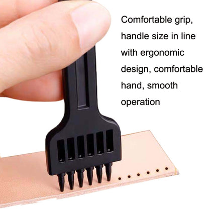 ER061 DIY มือเย็บหนังรอบ Punch เครื่องมือ โลหะผสมเหล็กพลาทูนวิ่งสไตล์:, 4mm Set, 5mm Set, 6mm Set, 4mm-2 Holes, 4mm-4 Holes, 4mm-6 Holes, 5mm-2 Holes, 5mm-4 Holes, 5mm-6 Holes, 6mm-2 Holes, 6mm-4 Holes, 6mm-6 Holes