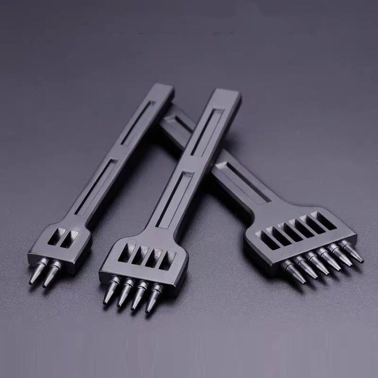 ER061 DIY มือเย็บหนังรอบ Punch เครื่องมือ โลหะผสมเหล็กพลาทูนวิ่งสไตล์:, 4mm Set, 5mm Set, 6mm Set, 4mm-2 Holes, 4mm-4 Holes, 4mm-6 Holes, 5mm-2 Holes, 5mm-4 Holes, 5mm-6 Holes, 6mm-2 Holes, 6mm-4 Holes, 6mm-6 Holes