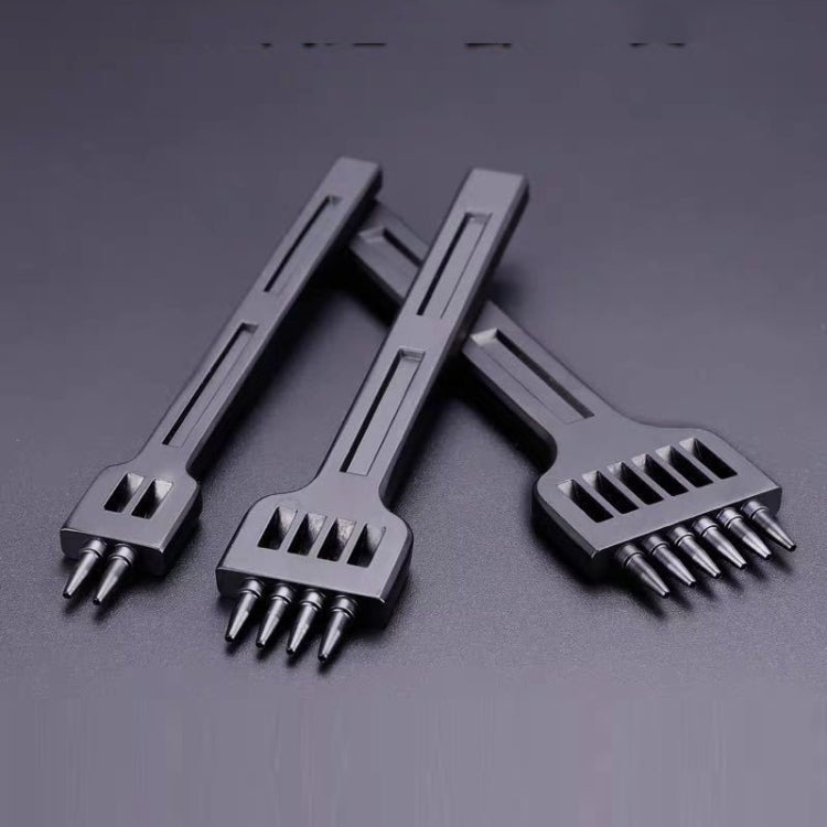 ER061 DIY มือเย็บหนังรอบ Punch เครื่องมือ โลหะผสมเหล็กพลาทูนวิ่งสไตล์:, 4mm Set, 5mm Set, 6mm Set, 4mm-2 Holes, 4mm-4 Holes, 4mm-6 Holes, 5mm-2 Holes, 5mm-4 Holes, 5mm-6 Holes, 6mm-2 Holes, 6mm-4 Holes, 6mm-6 Holes