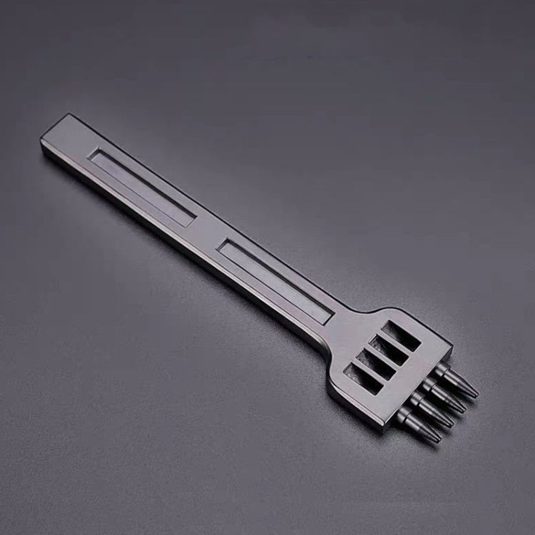 ER061 DIY มือเย็บหนังรอบ Punch เครื่องมือ โลหะผสมเหล็กพลาทูนวิ่งสไตล์:, 4mm Set, 5mm Set, 6mm Set, 4mm-2 Holes, 4mm-4 Holes, 4mm-6 Holes, 5mm-2 Holes, 5mm-4 Holes, 5mm-6 Holes, 6mm-2 Holes, 6mm-4 Holes, 6mm-6 Holes
